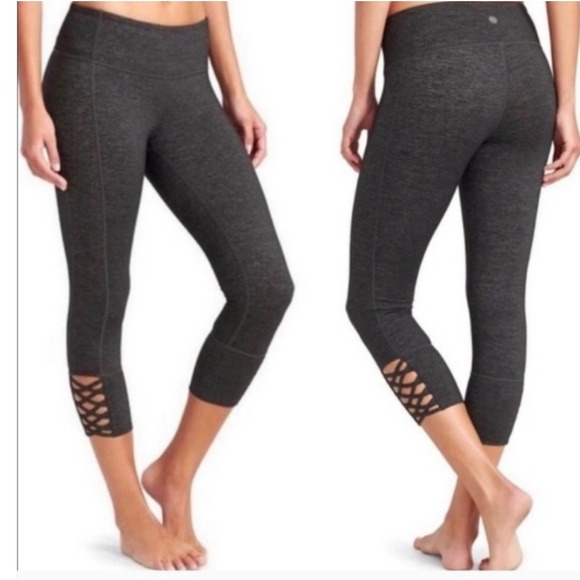 11: ATHLETA Mind Over Mat Capri Leggings | Charcoal | Size- S - Picture 2 of 13